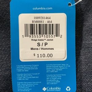 NWT Columbia Men's Ridge Gates Hooded Rain Jacket, Size S